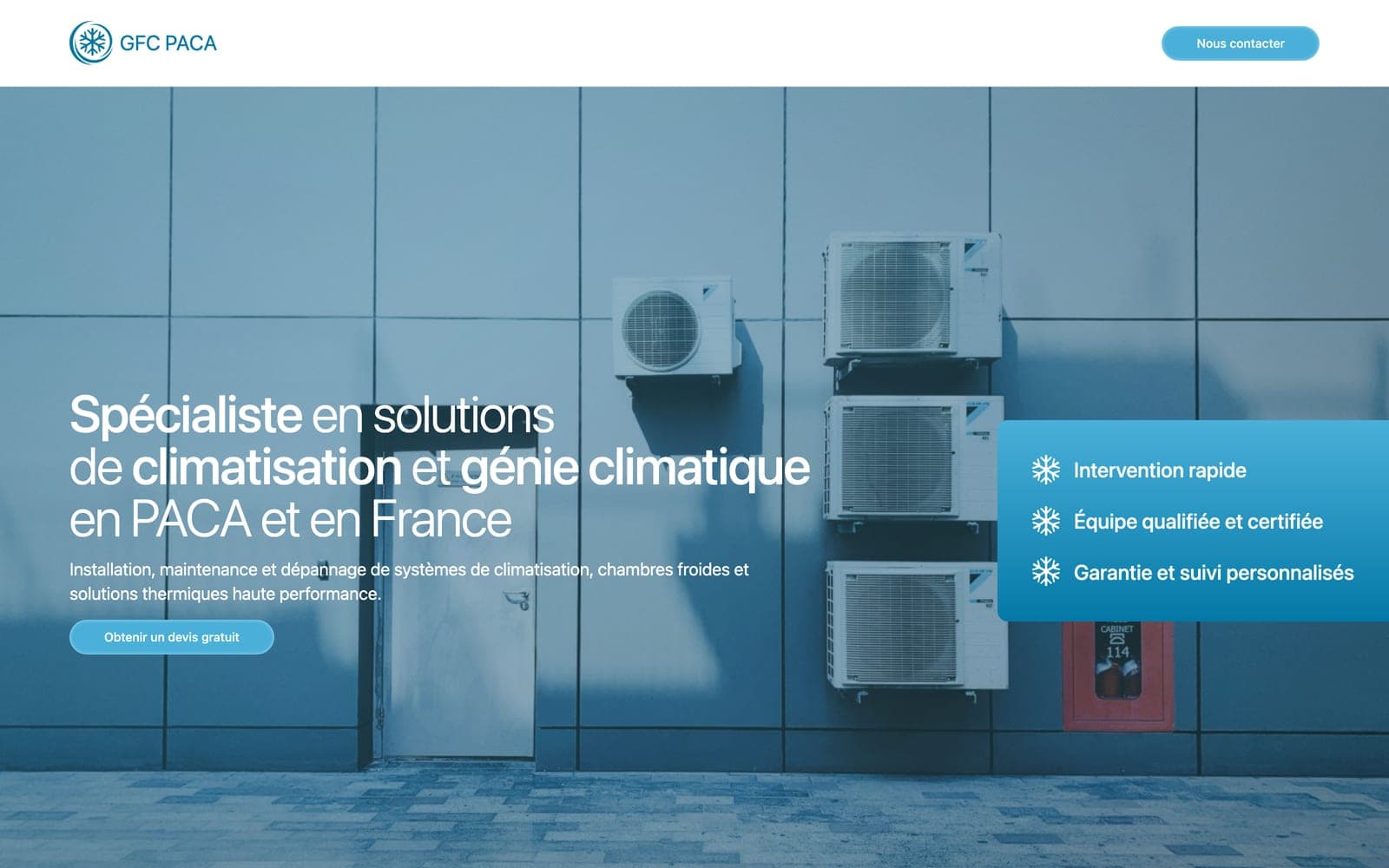 Page d’accueil du site GFC PACA